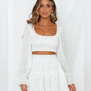 Hello Molly On Screen Crop Top White